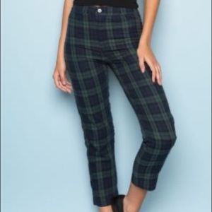 Rare brandy Melville green plaid Tilden pants